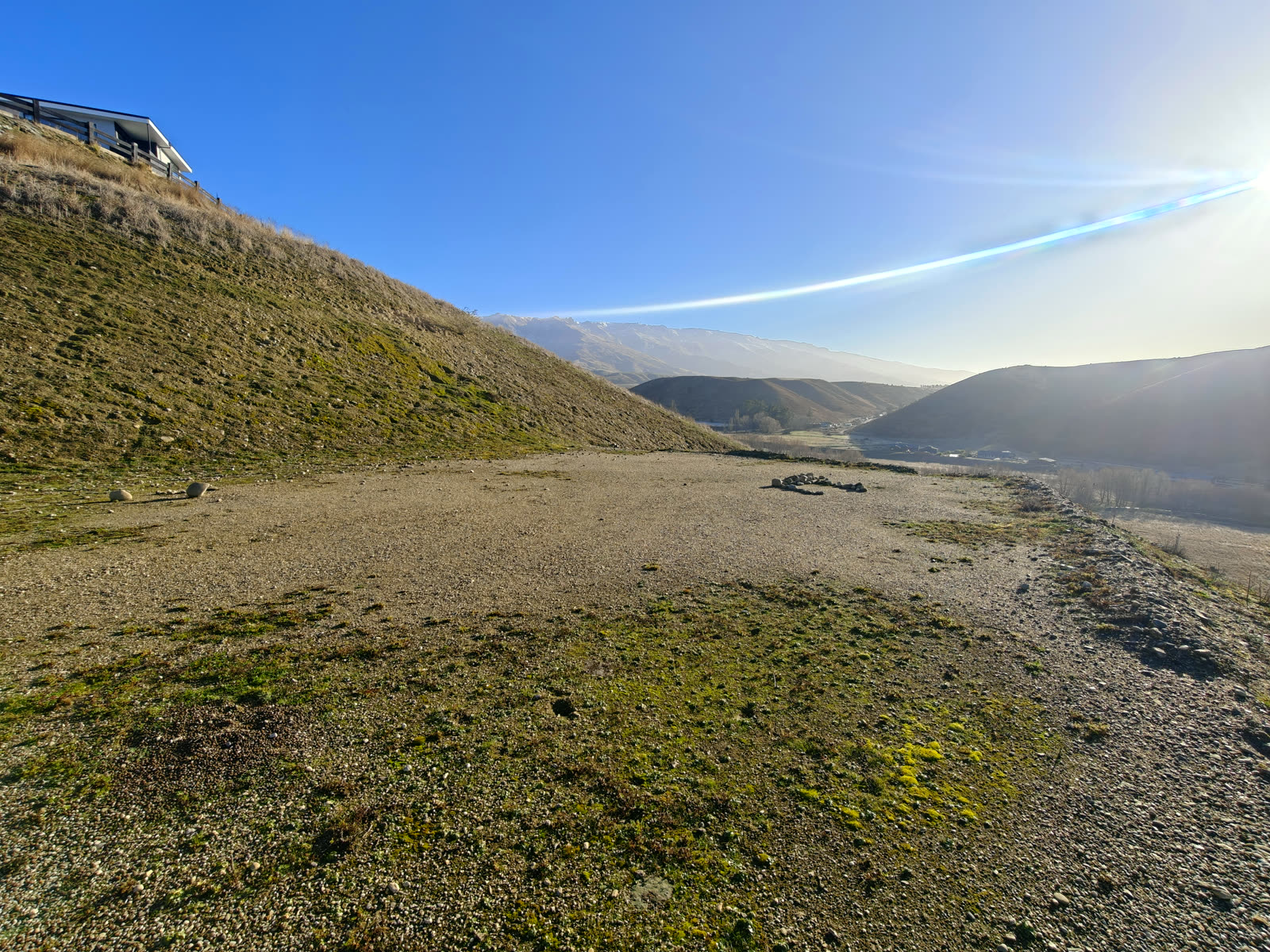 View from Lot 14, the Horizon Lot, looking down the valley toward the Pisa Range